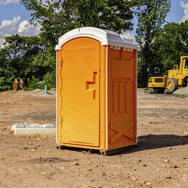 how often are the porta potties cleaned and serviced during a rental period in Osnaburg OH